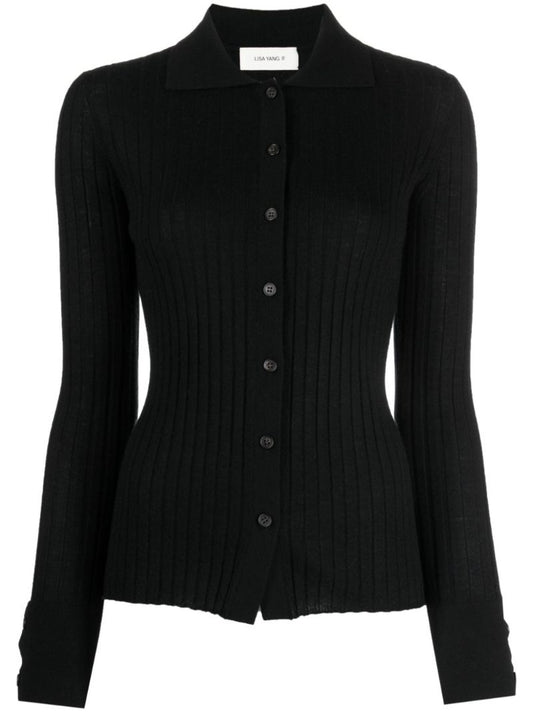 Cut-away Collar Cardigan