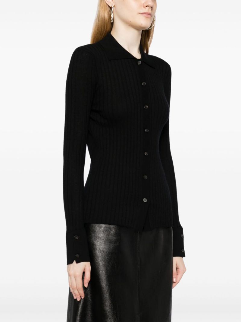 Cut-away Collar Cardigan