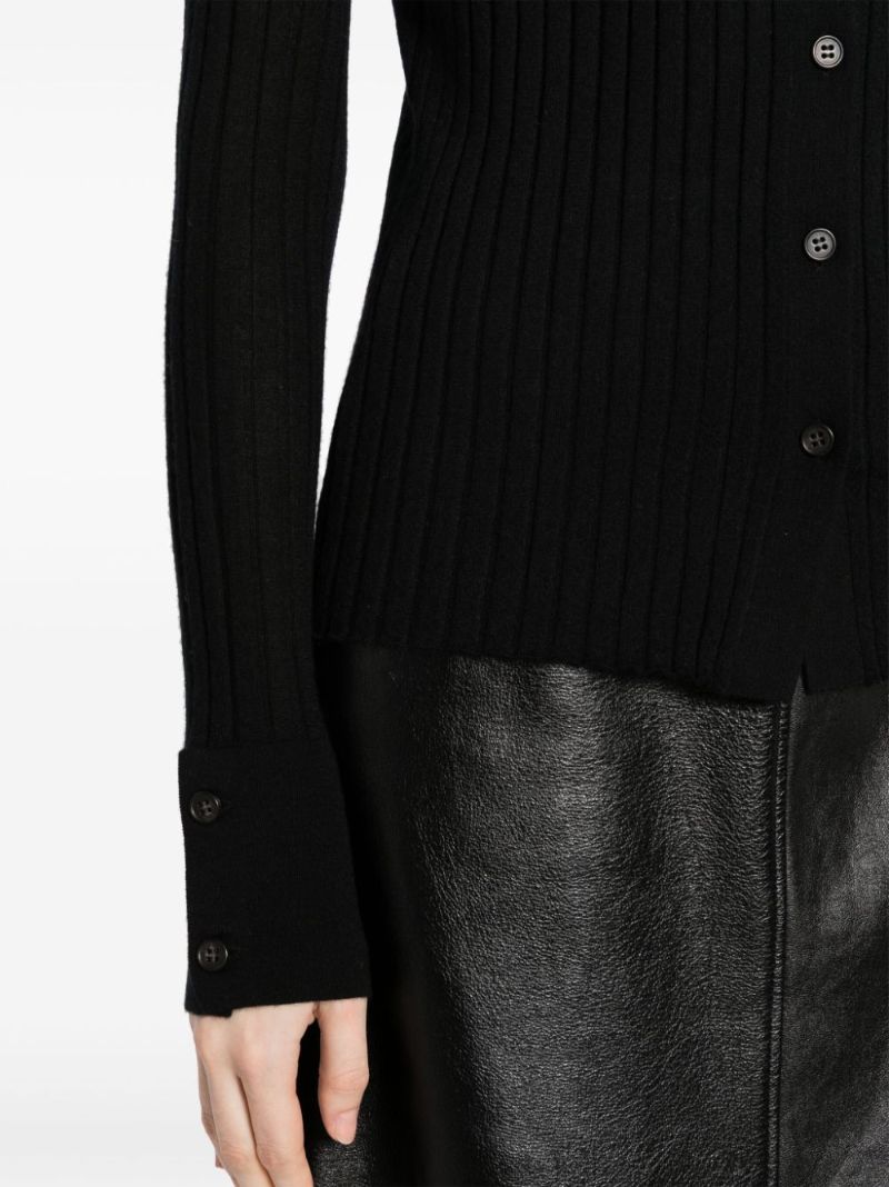Cut-away Collar Cardigan
