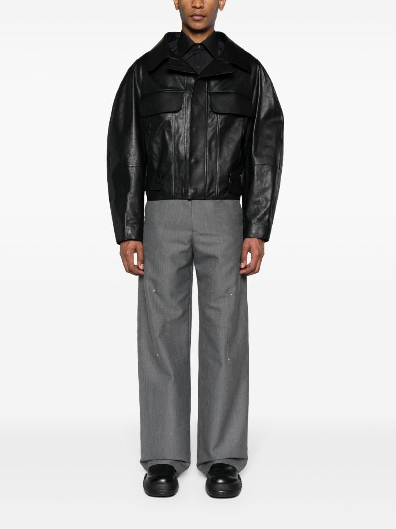 Black Le Blouson Pilota Cuir Jacket