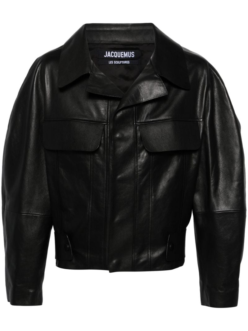 Black Le Blouson Pilota Cuir Jacket