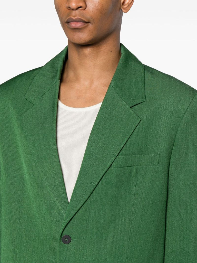 Green Titolo Single-breasted Blazer