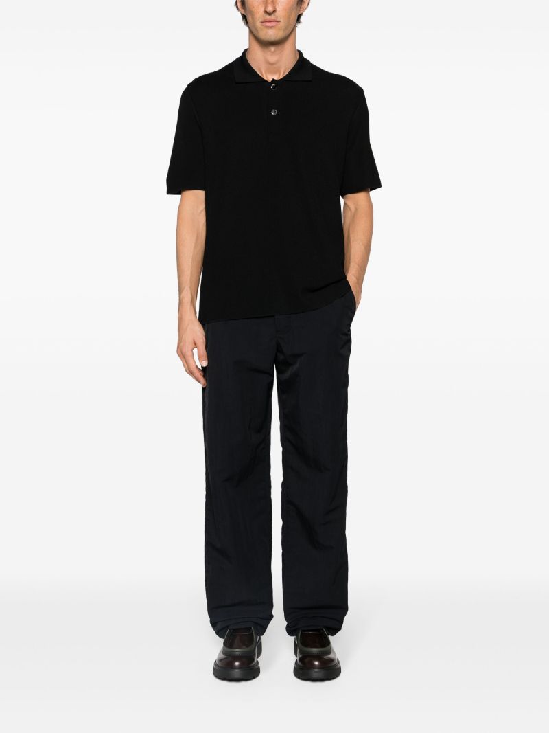 Black Jean Straight-leg Cotton Trousers