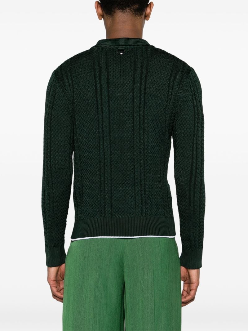 Cable-knit Polo Jumper