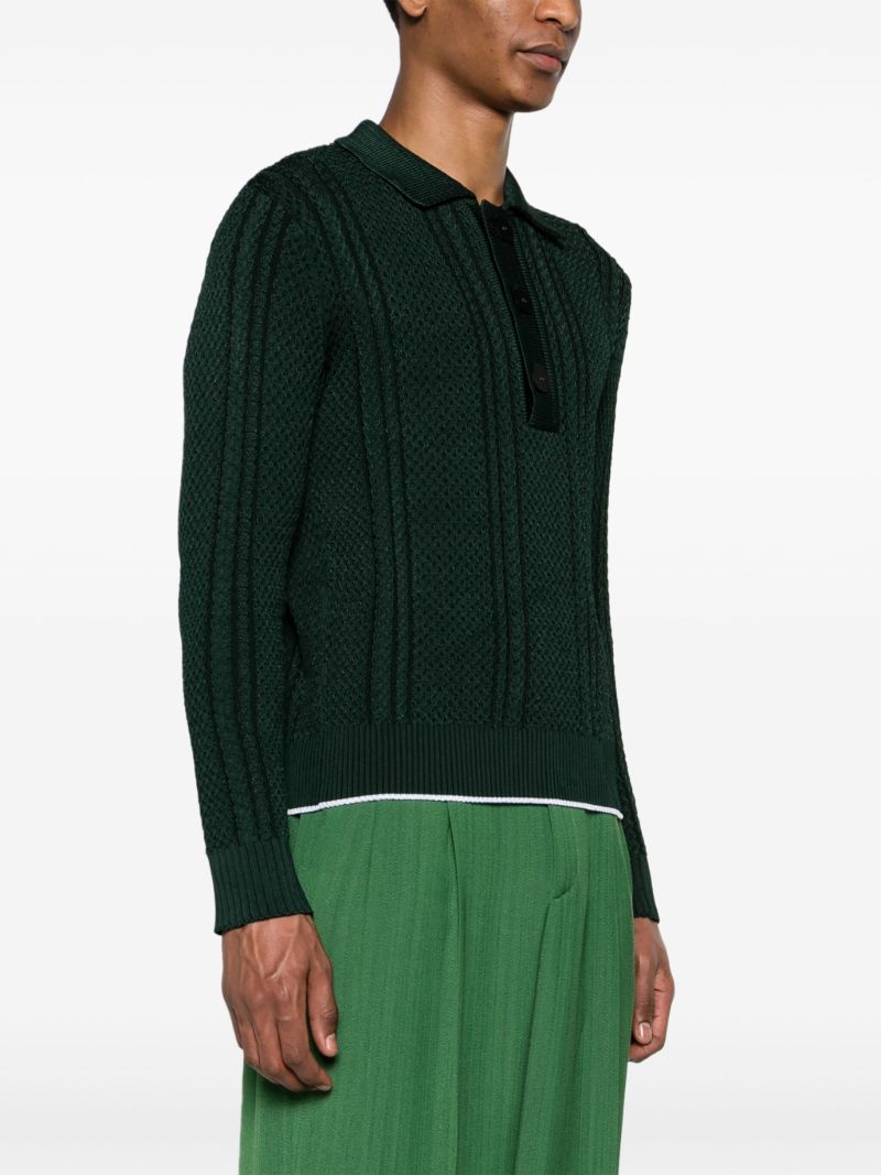 Cable-knit Polo Jumper