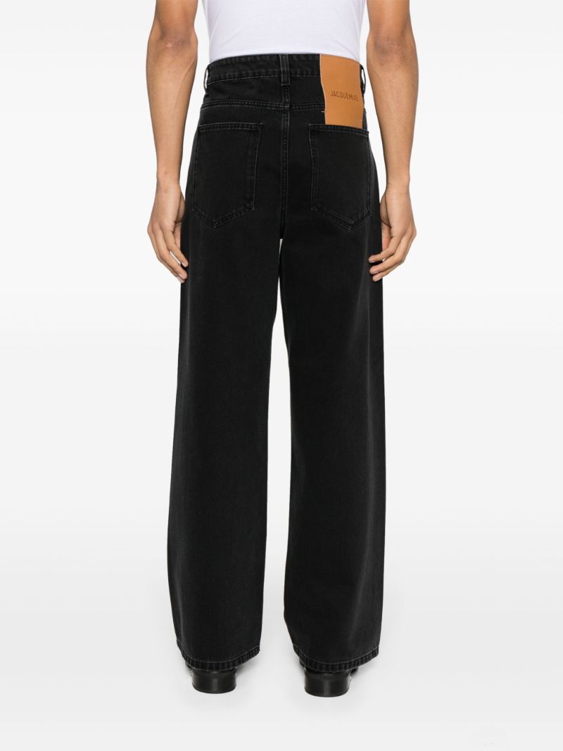 Black Le De NÃ_x0083_Â®mes Wide-leg Jeans