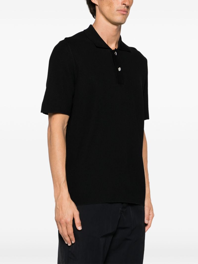 Black Logo Jacquard Polo Shirt