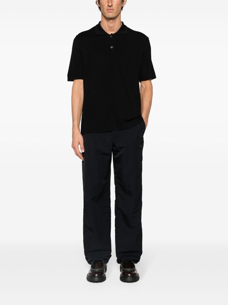 Black Logo Jacquard Polo Shirt