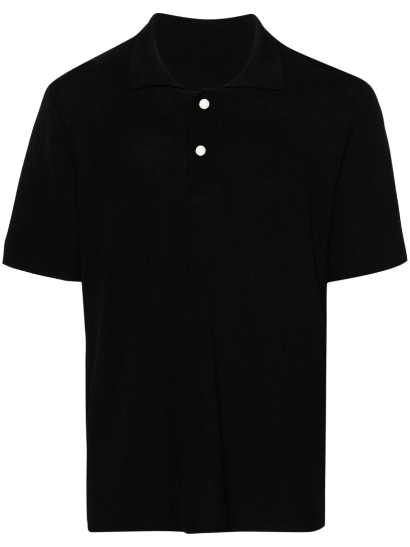 Black Logo Jacquard Polo Shirt