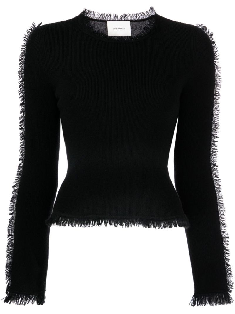 Black Jae Fringed Cashmere Sweater