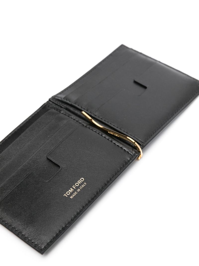Black Crocodile-embossed Leather Wallet