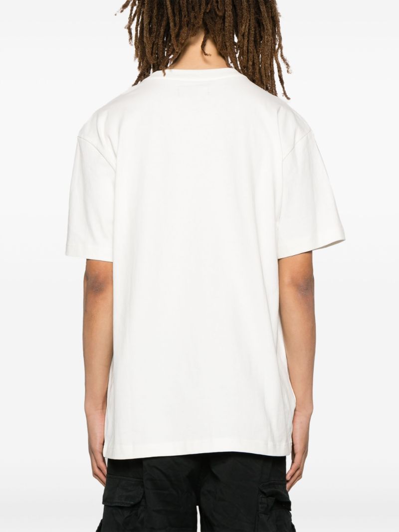 White Collegiate Logo-print Cotton T-shirt