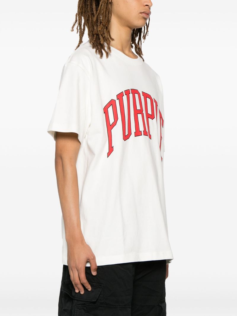 White Collegiate Logo-print Cotton T-shirt