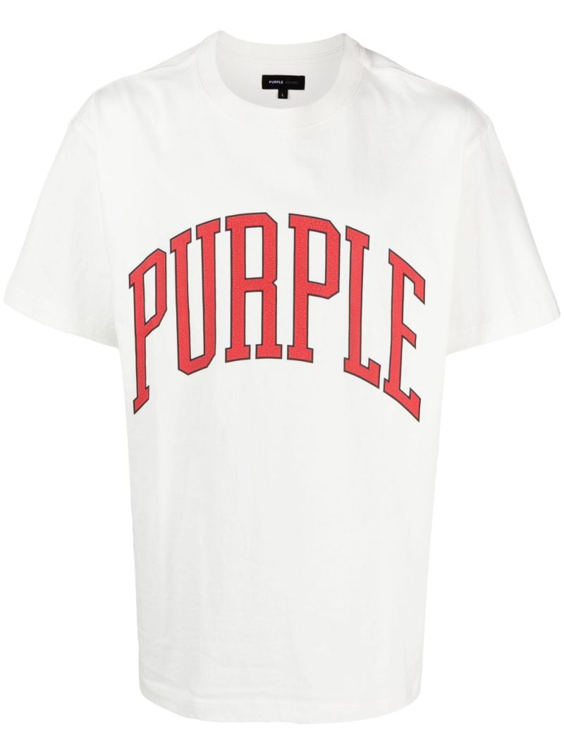 White Collegiate Logo-print Cotton T-shirt