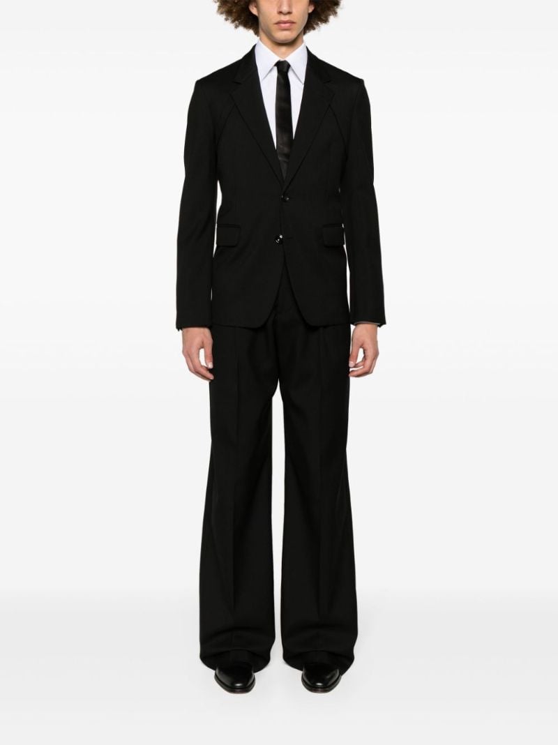 Black Single-breasted Wool Blazer
