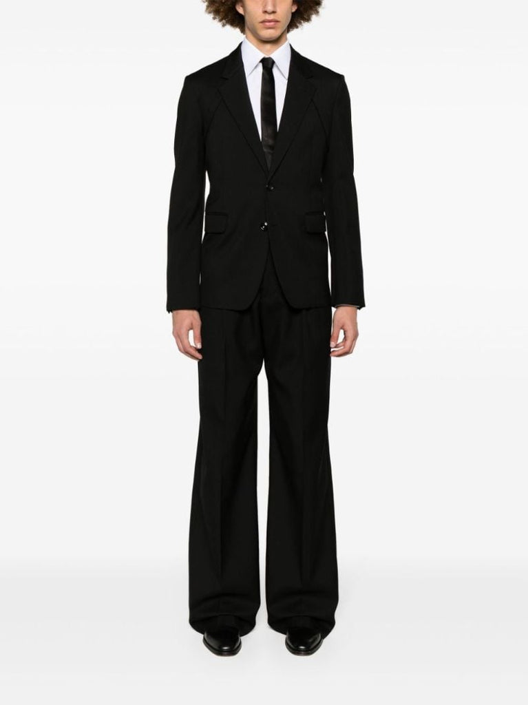 Black Single-breasted Wool Blazer