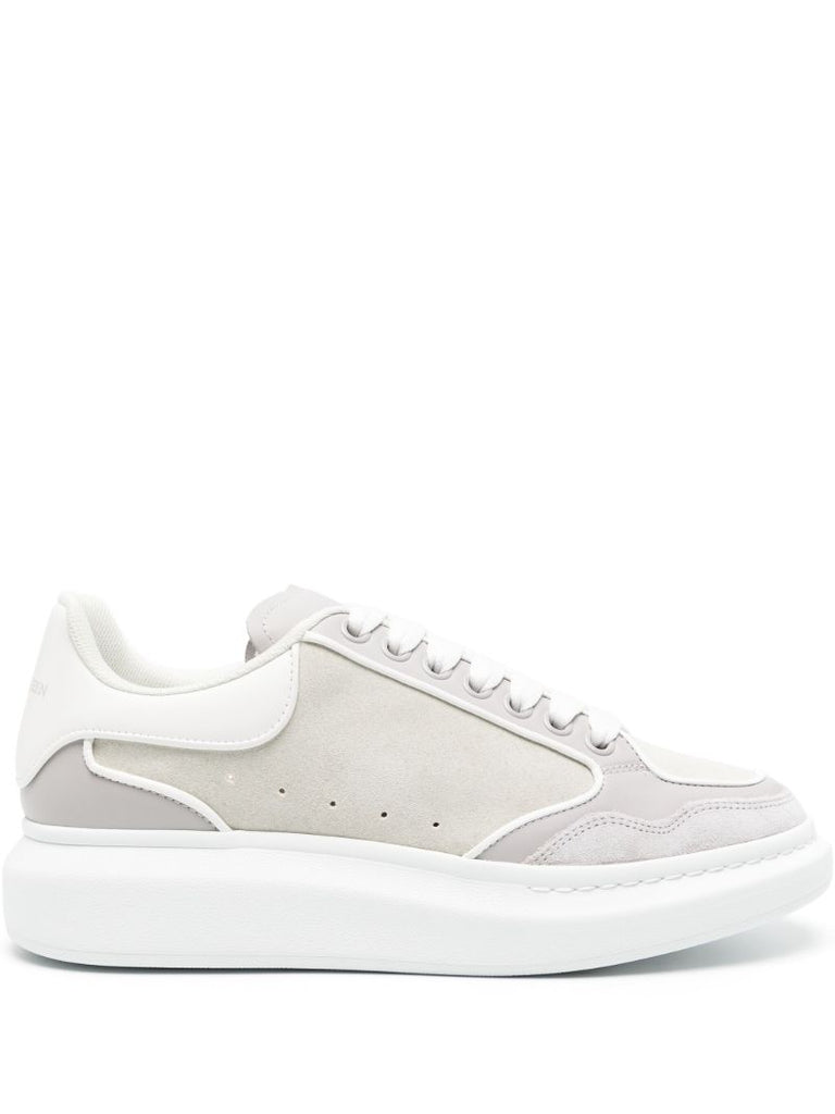 Grey Oversized Leather Sneakers