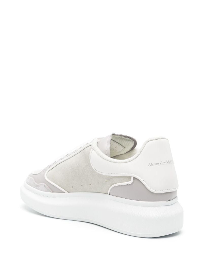 Grey Oversized Leather Sneakers