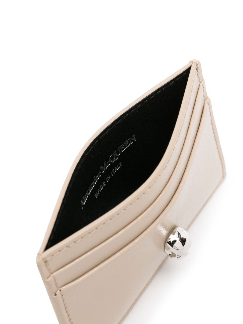 Neutral Skull Leather Card Holder