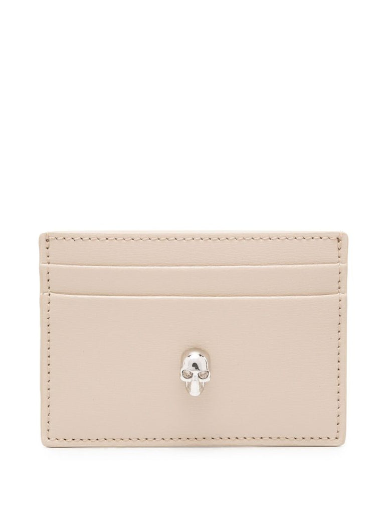 Neutral Skull Leather Card Holder
