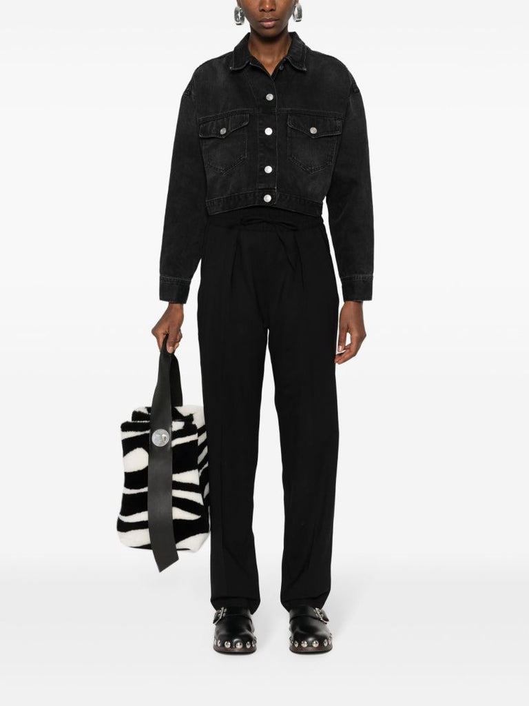 Black Liska Tapered Trousers