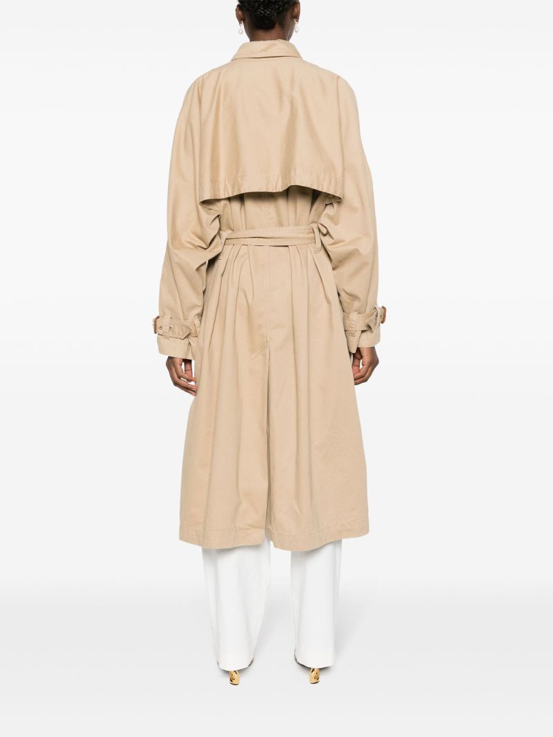Neutral Double Breasted Trench Coat