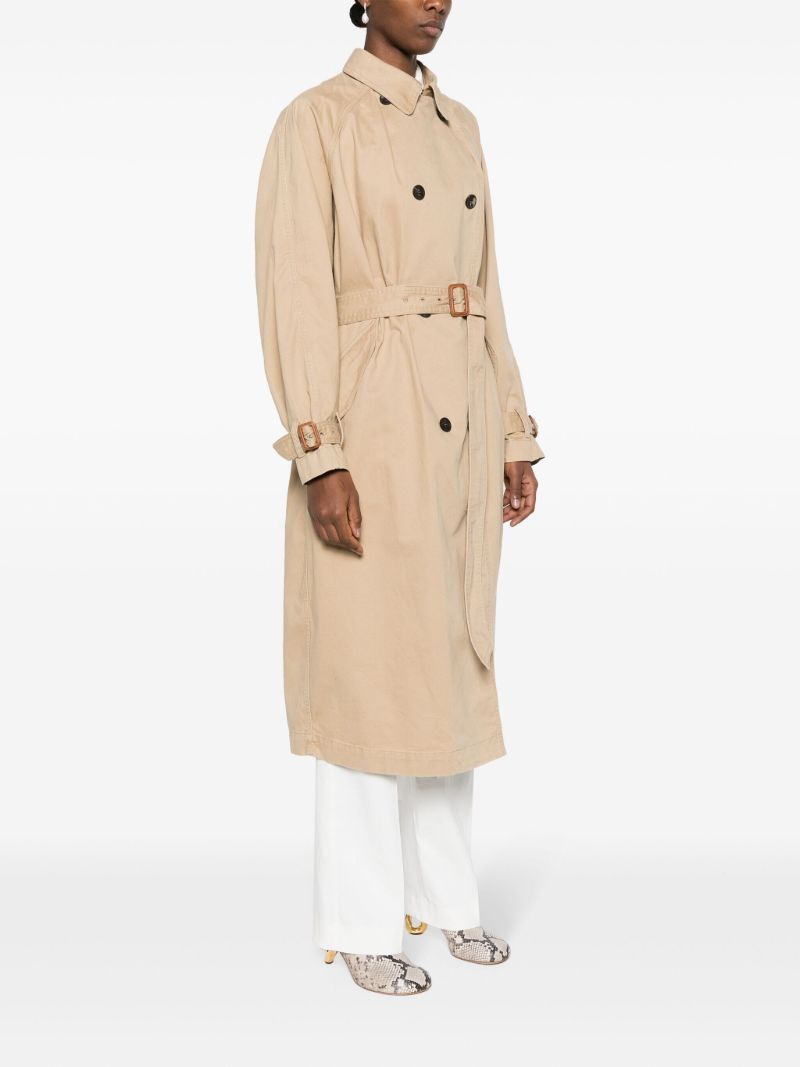 Neutral Double Breasted Trench Coat