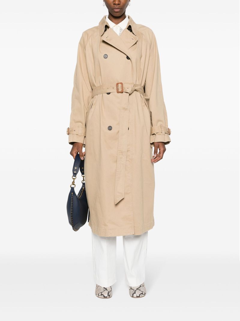 Neutral Double Breasted Trench Coat