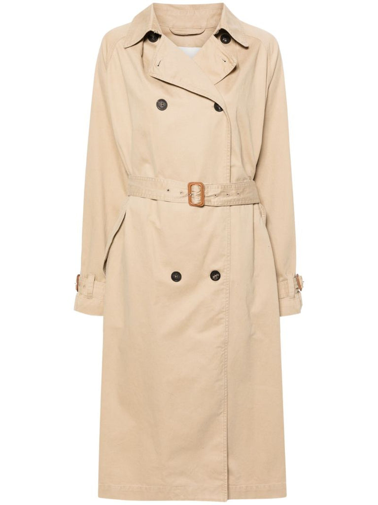 Neutral Double Breasted Trench Coat