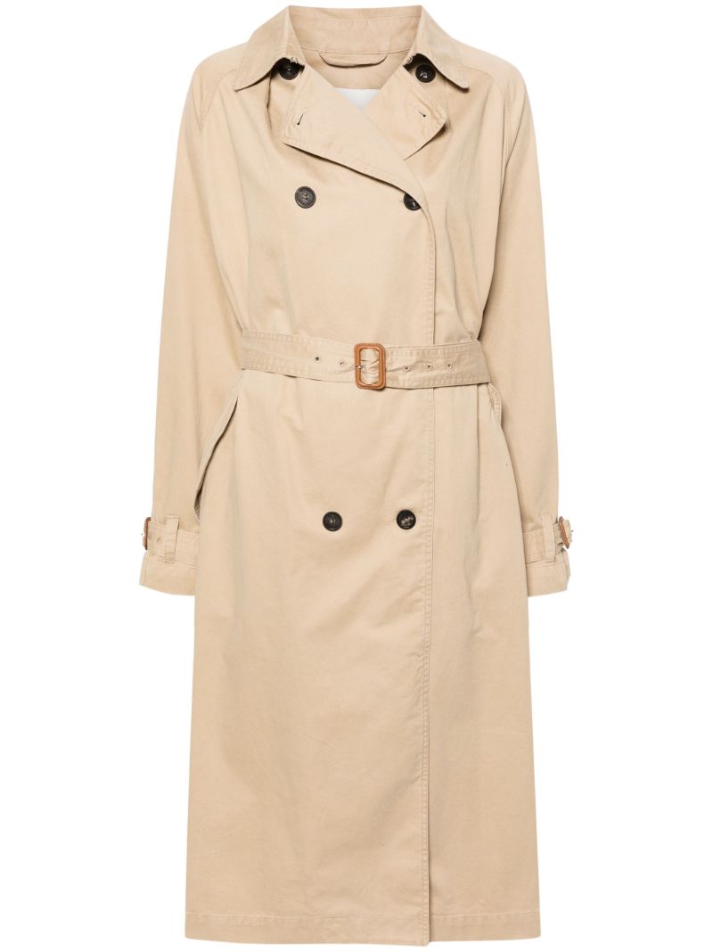 Neutral Double Breasted Trench Coat