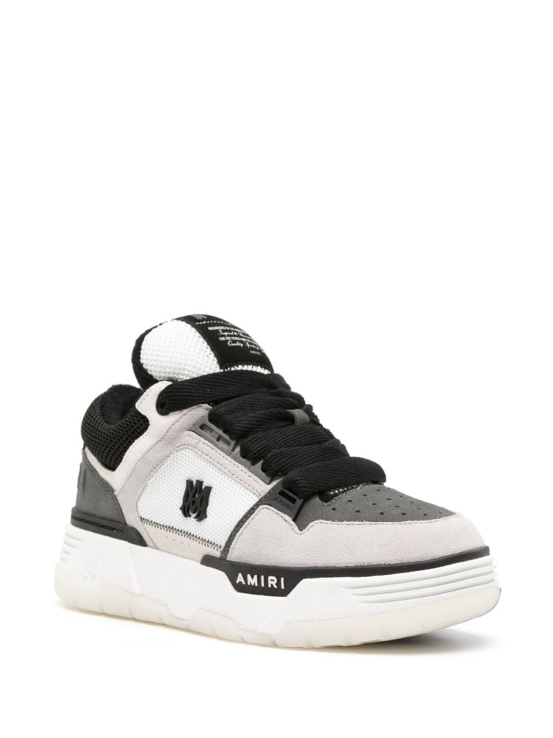 White Ma-1 Panelled Leather Sneakers