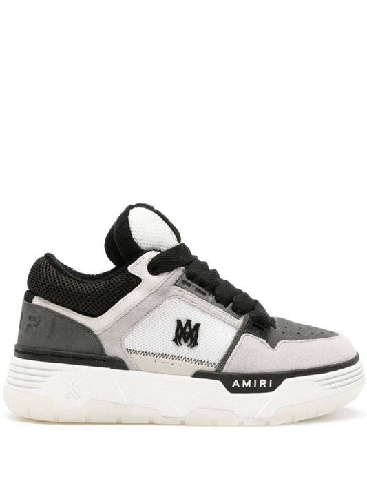 White Ma-1 Panelled Leather Sneakers