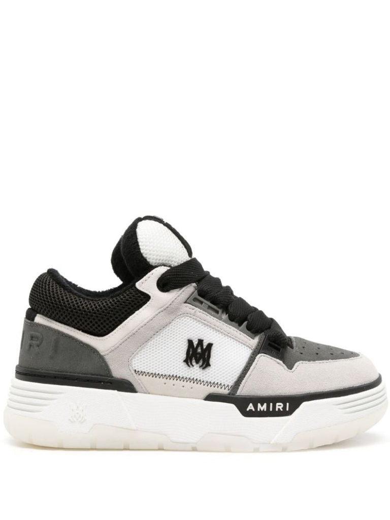White Ma-1 Panelled Leather Sneakers