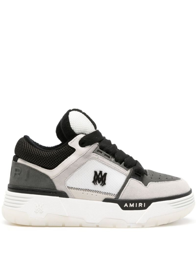 White Ma-1 Panelled Leather Sneakers