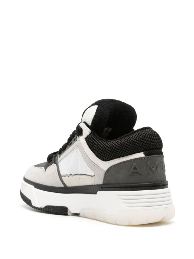 White Ma-1 Panelled Leather Sneakers