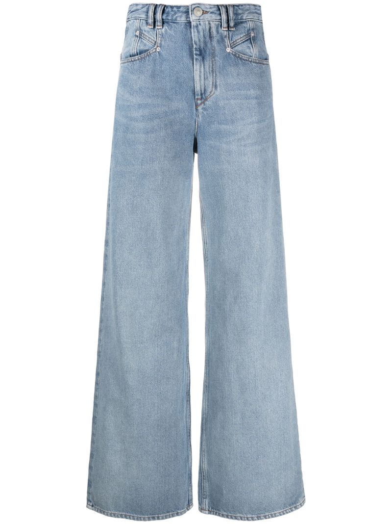 Blue Lemony Wide-leg Jeans