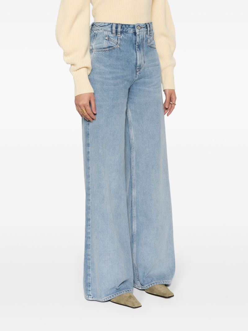 Blue Lemony Wide-leg Jeans