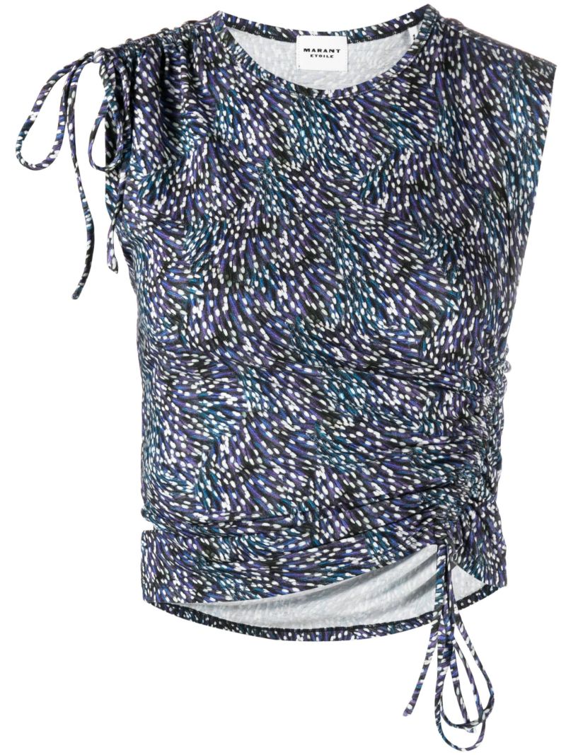 Blue Janis Spot-print Tank Top