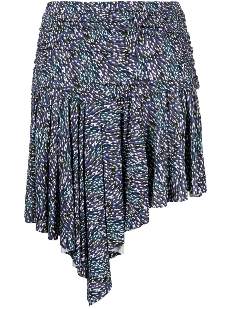 Blue Juliany Spot-print Mini Skirt