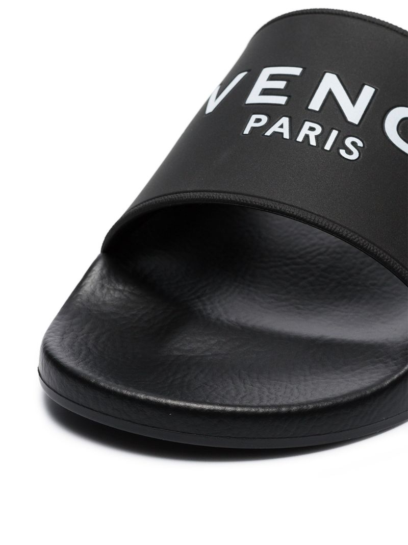 Black Logo-print Slides