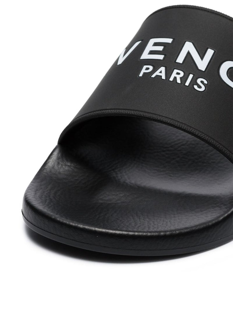 Black Logo-print Slides