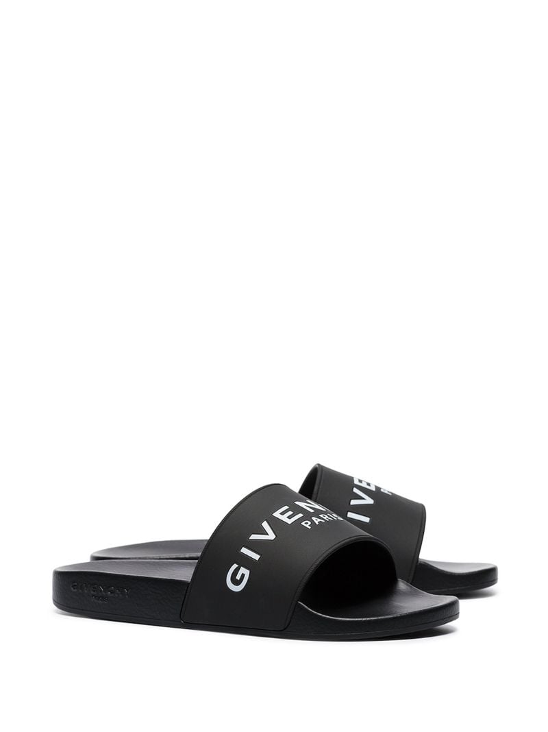 Black Logo-print Slides