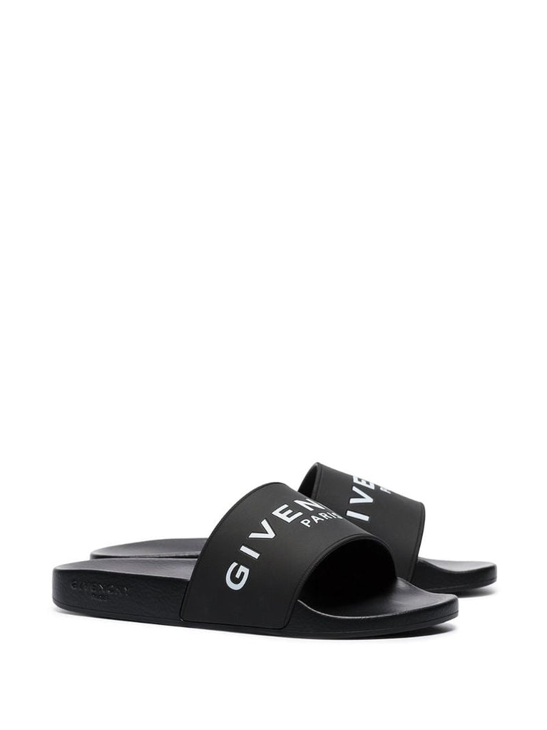 Black Logo-print Slides