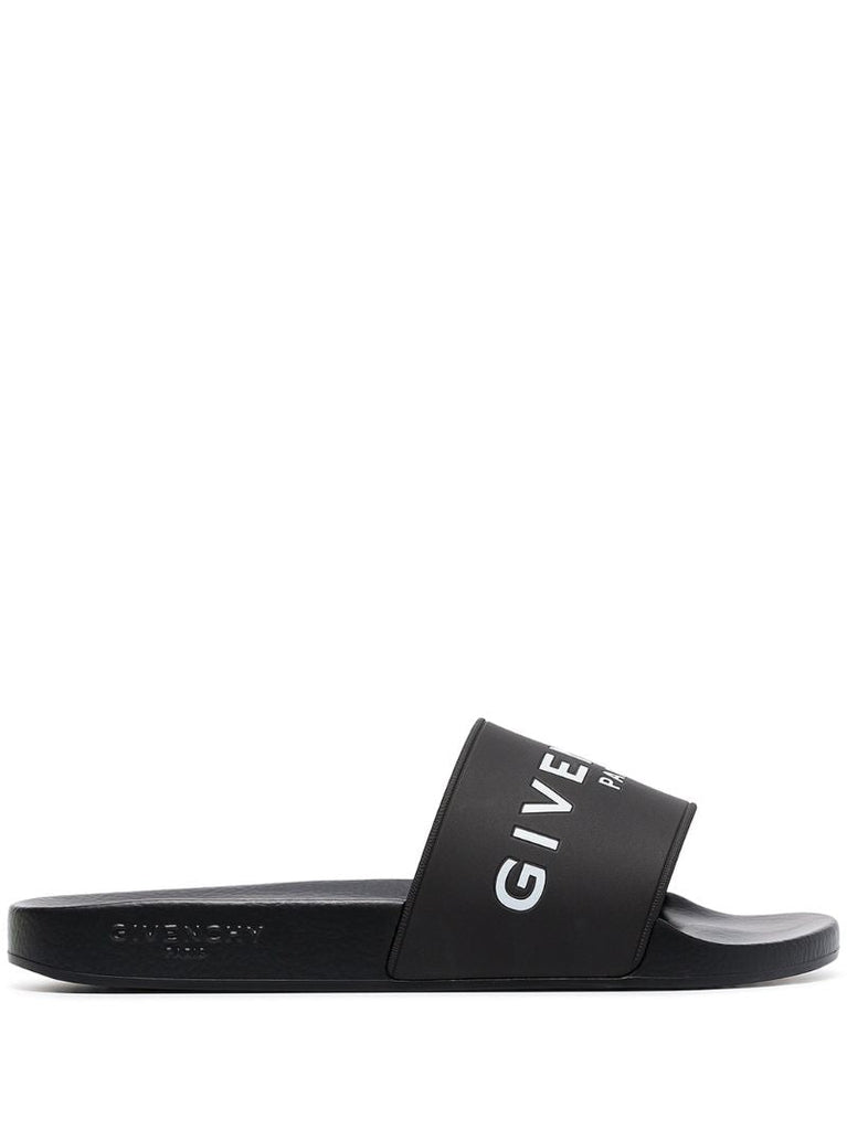 Black Logo-print Slides