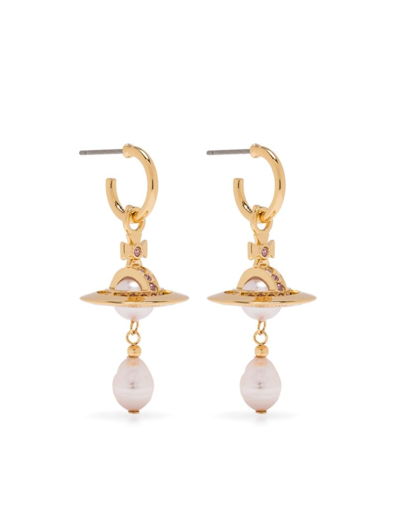 Gold-tone Aleksa Faux-pearl Drop Earrings