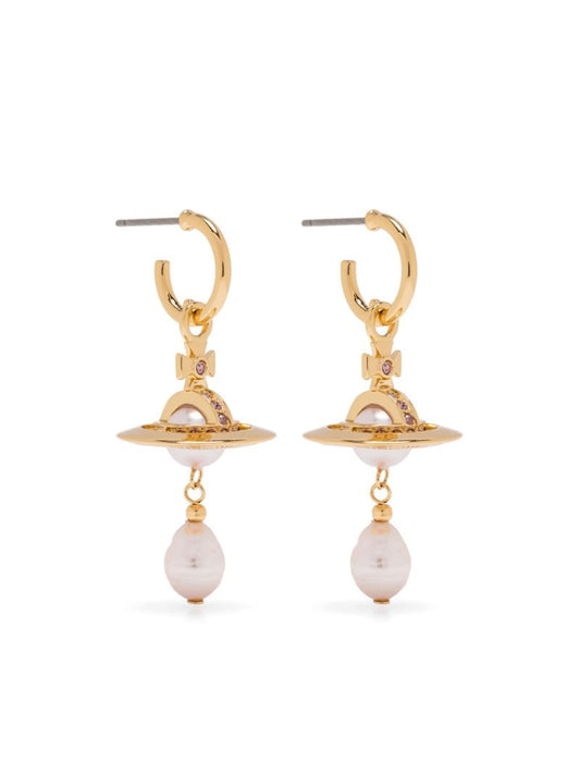 Gold-tone Aleksa Faux-pearl Drop Earrings