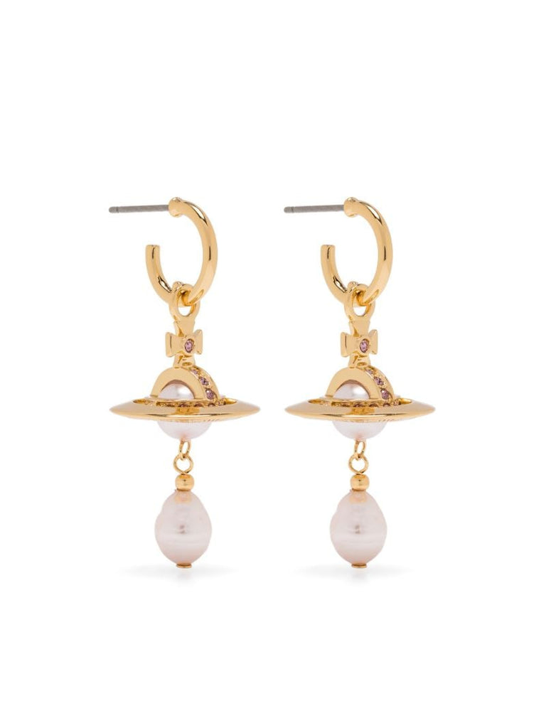 Gold-tone Aleksa Faux-pearl Drop Earrings