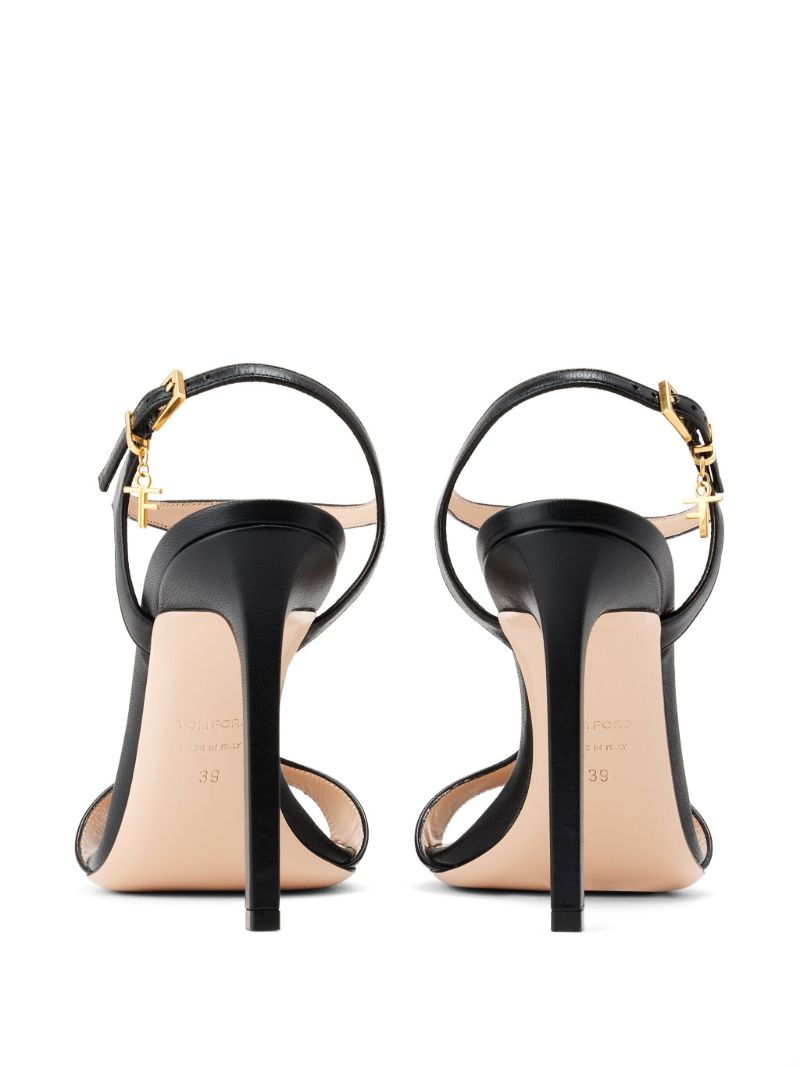 Black Angelina 105 Leather Sandals