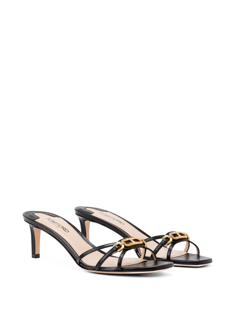 Black Whitney 55 Leather Mules