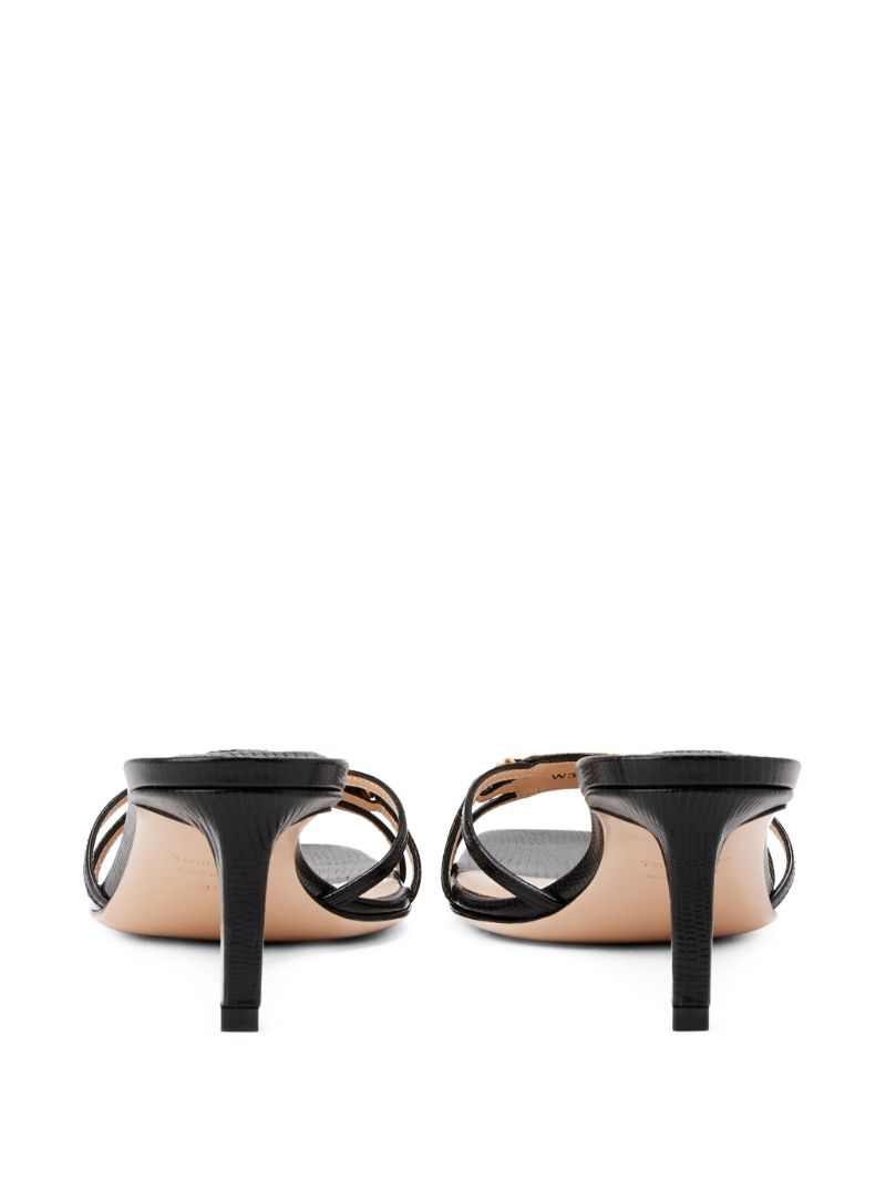 Black Whitney 55 Leather Mules